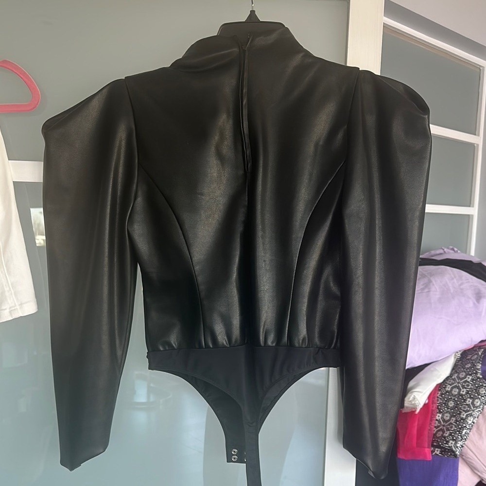 INC International Concepts Black Bodysuit - Picture 2 of 3